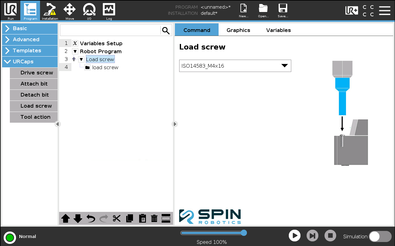 Loading Screws — URCap documentation
