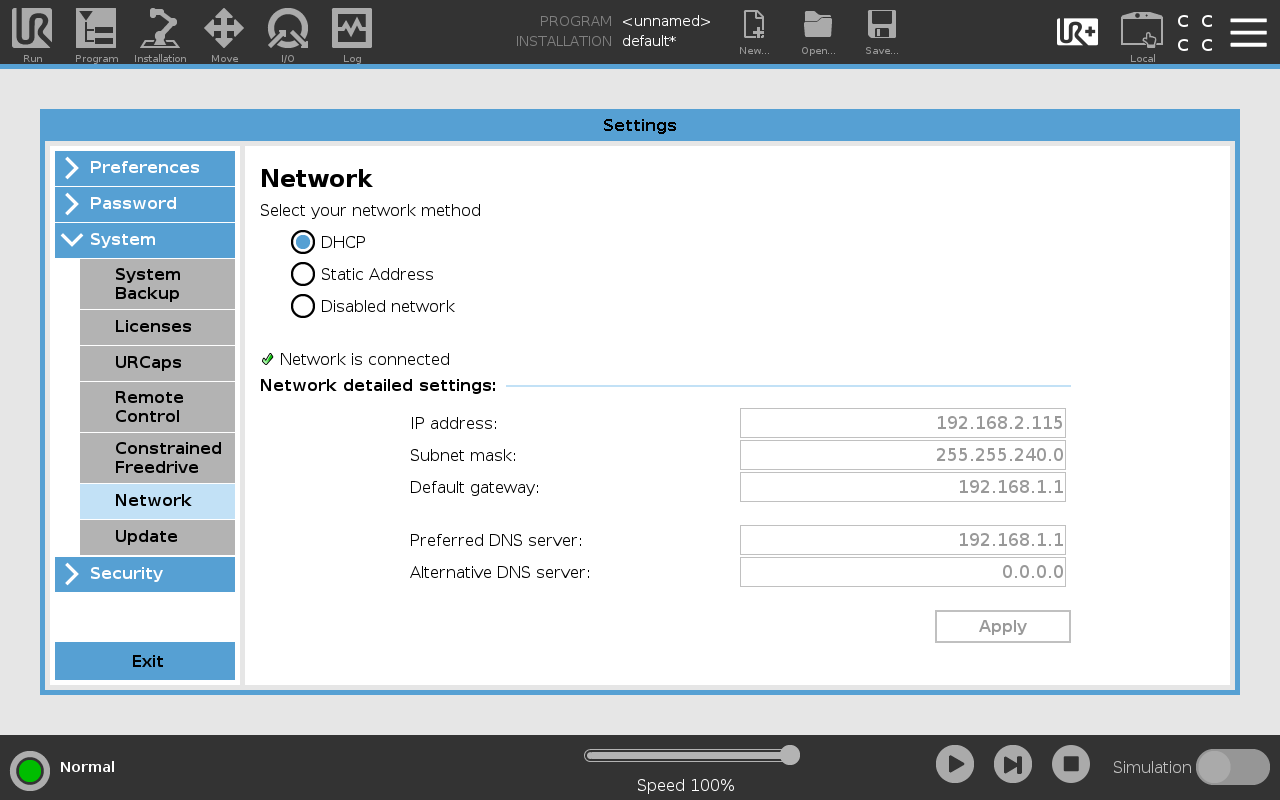 Network Settings A1